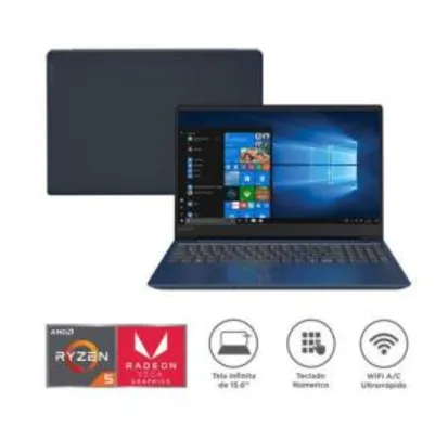 Notebook Lenovo Ideapad 330s Ryzen 5 4gb 1tb Windows 10 15,6" HD 81jq0000br Azul Bivolt por R$ 2111