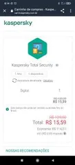 Licença Kaspersky Total Security | R$15