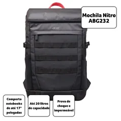 Mochila Acer Nitro Esportiva para Notebook 17 ABG232