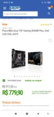 Placa-Mãe Asus TUF Gaming B460M-Plus, Intel LGA1200, mATX | R$780