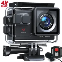 Camera Original Victure AC700 4K 30fps Action 16MP EIS with External Microphone Remote Control 40M Underwater|Sports & Action Vide