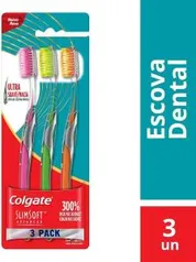 [Prime] Colgate Escova Dental Slim Soft Advanced 3 Unid, Cores Sortidas R$ 29