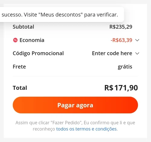 Imagem na descrição da promoção