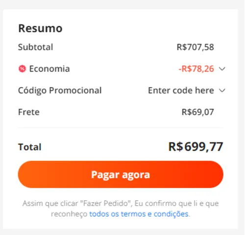 Imagem na descrição da promoção