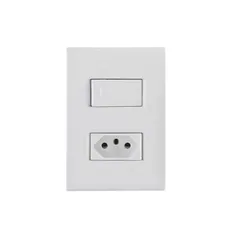 INTERRUPTOR SIMPLES C/TOMADA 2P+T 20A-250-LINHA LIZ TRAMONTINA - BRANCO