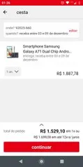 [APP] Smartphone Samsung Galaxy A71 Dual Chip Android 128GB | R$1530