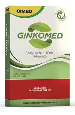 Ginkgo Biloba | Ginkomed 80mg 30 Comprimidos | 3 unid | R$10