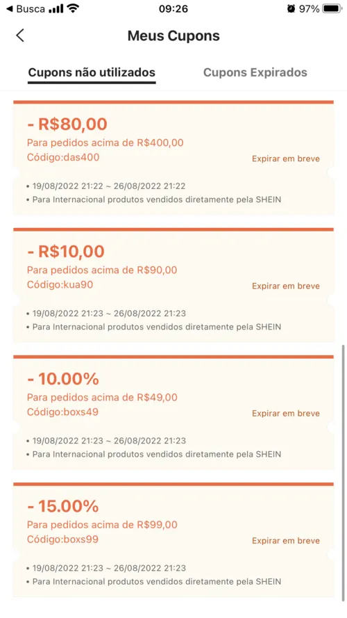 Imagem na descrição da promoção