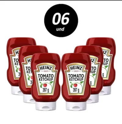 Kit com 6 Ketchup Heinz Tradicional 397g