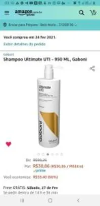 Shampoo Ultimate UTI - 950 ML, Gaboni | R$31