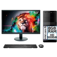 Computador Completo Intel Core i5 8GB HD 500GB Monitor LED 19.5 hdmi EasyPC Go