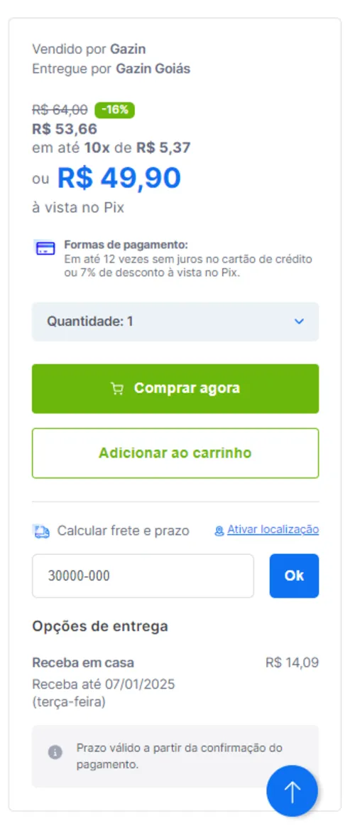 Imagem na descrição da promoção