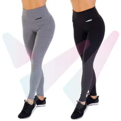 Calça Legging Feminina Leg Cós Alto Pala Dupla Fitnes Academia Suplex Calça Comprida Roupa