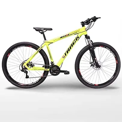 Bicicleta Aro 29 TKS 29 Verde Neon 21v Alumínio Shimano Suspensão Dianteira, Track Bikes