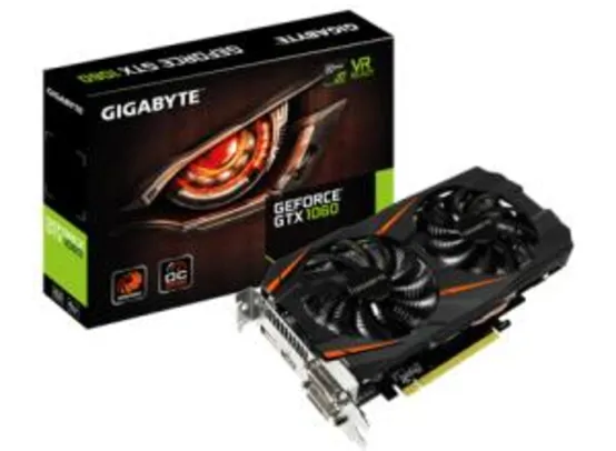 PLACA DE VÍDEO GIGABYTE GEFORCE GTX 1060 WINDFORCE  por R$ 1296