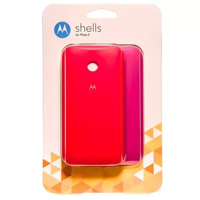 Kit com 2 Capas para Celular Moto E, Motorola Shells - Violeta e Vermelho