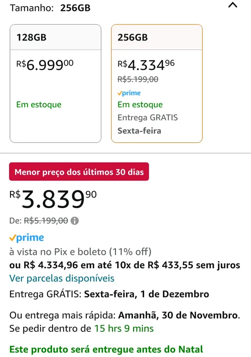 Imagem na descrição da promoção