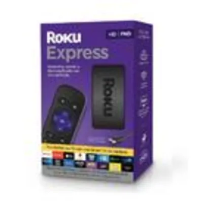 Roku Express - Streaming Player, Full HD, HDMI, Conversor Smart TV, com Controle Remoto - Preto