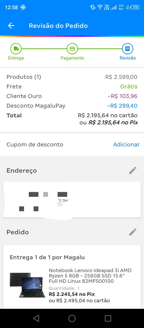 Imagem na descrição da promoção