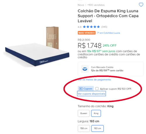 Imagem na descrição da promoção