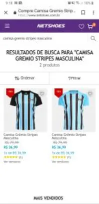 Camisa Grêmio Stripes Masculina - Preto / Azul - R$37