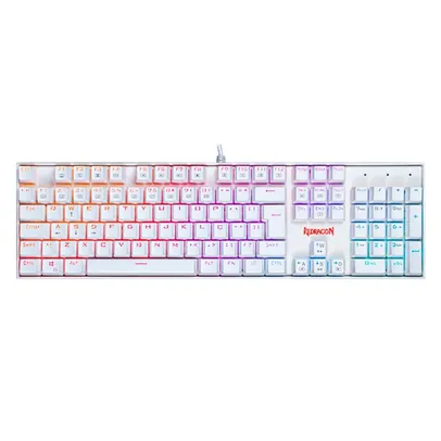 Teclado Mecânico Gamer Redragon Mitra, RGB, Switch Outemu Red, ABNT2, Branco - K551W-RGB (PT-RED)