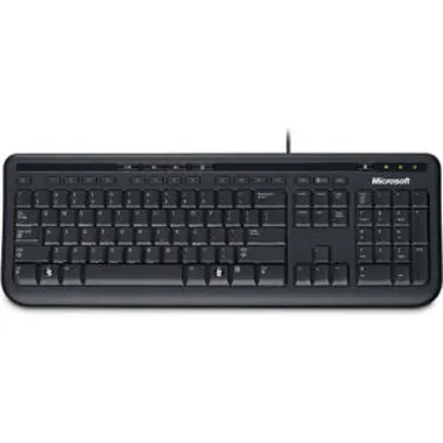 [Novos usários+APP] Microsoft Wired Keyboard 600 (ANB-00005) | R$14,90