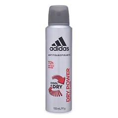 (REC/SUPER) Desodorante Aerossol Drypower Masculino, Adidas, Branco, 150 Ml