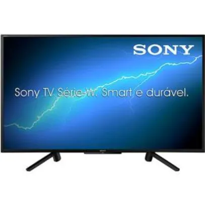 Smart TV LED 50" Sony KDL-50W665F Full HD com Conversor Digital 2 HDMI 2 USB Wi-Fi 60Hz - Preta