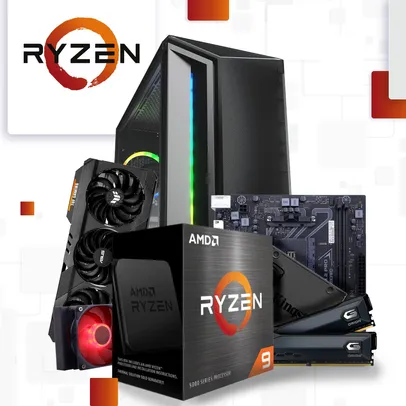 COMPUTADOR GAMER Ryzen 5 5500 RTX 3060Ti 16GB SSD 1TB NVME FONTE 600W