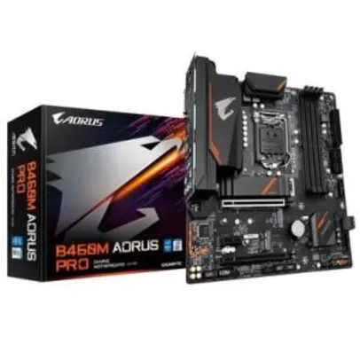 Placa-Mãe Aorus B460M Aorus Pro, Intel LGA 1200, mATX, DDR4 | R$799