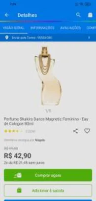 Saindo por R$ 42,9: Perfume Shakira Dance Magnetic Feminino - Eau de Cologne 80ml | R$43 | Pelando