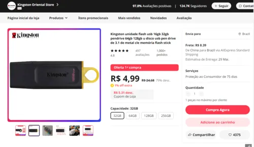 Imagem na descrição da promoção