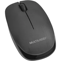 Mouse Sem Fio 2.4 Ghz 1200 DPI Preto USB - Multilaser