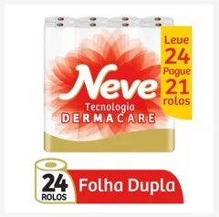 Papel Higiênico NEVE Toque de Seda Leve Folha Dupla 24 Rolos | R$22