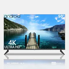 Smart Tv Led 50 4k HQ Conversor Digital Externo 3 Hdmi 2 Usb Wi-fi Android 11 Design Slim