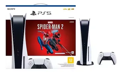 (Meli+) Playstation 5 + Jogo Marvels Spider Man 2 825 Ssd Bivolt