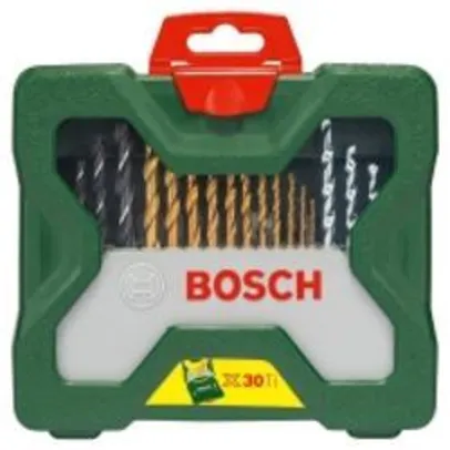 Jogo de Brocas e Pontas Bosch X-Line Titânio 30 Peças com Maleta  $ 89,90 por R$ 29,90