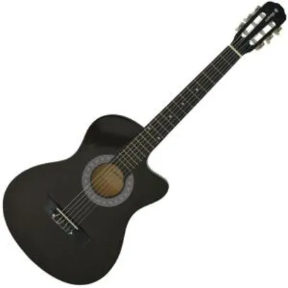 [AME: R$73,49] Violão Acústico 6 Cordas Cutway Preto Aubvo621 Auburn