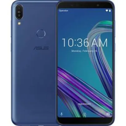 Smartphone Asus Zenfone Max Pro (M1) 3/32GB - Dual Chip, Tela 6" Snapdragon SDM636 4G Câmera 13 + 5MP (Dual Traseira), 5000 mAh - Azul