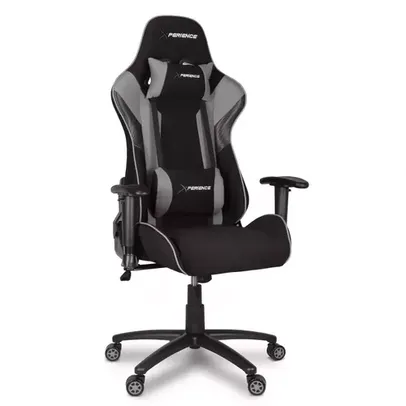 Cadeira Gamer Xperience Deluxe Cinza Base Giratória, Braço Ajustável e Sistema de Inclinação Avançado