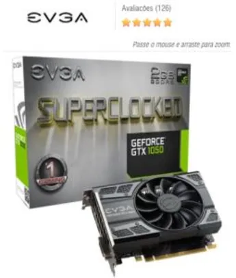 Placa de Vídeo VGA NVIDIA EVGA GEFORCE GTX 1050 2GB SC ACX GDDR5 - Leia as instruções! | R$640