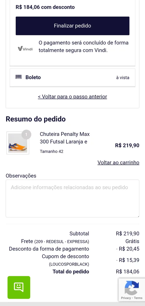 Imagem na descrição da promoção