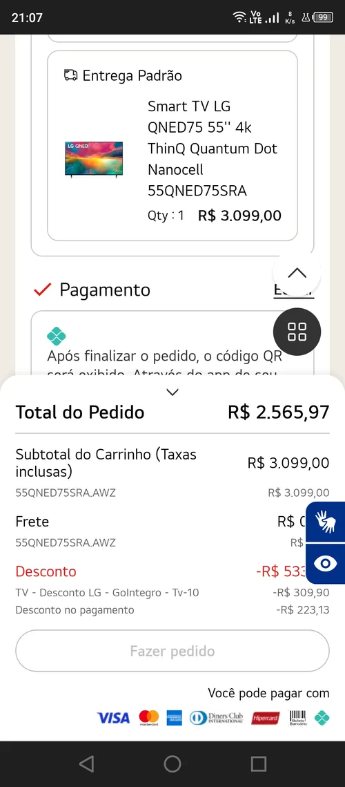 Imagem na descrição da promoção