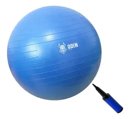 Bola Pilates Suiça Yoga Abdominal Gym Ball 65cm Bomba Cor Azul Odin Fit