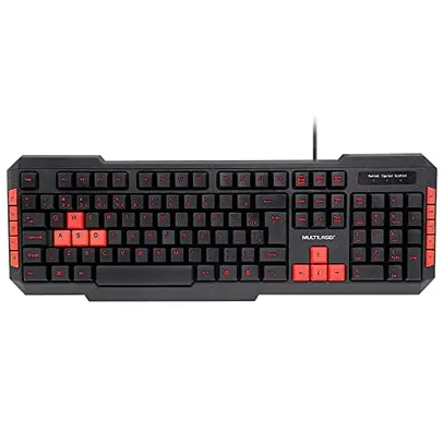 Teclado Multim�dia Gamer Red Keys Usb Multilaser