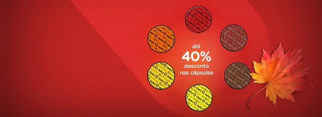 Até 40% de desconto nas cápsulas de café Delta Q