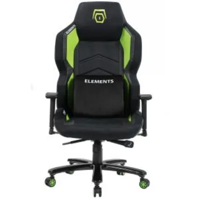 Cadeira Gamer Elements Magna TERRA, Reclinável, Black-Green R$1.599