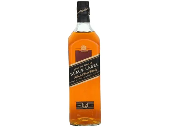 (Cliente ouro + cashback R$112) Whisky Johnnie Walker Black Label Escocês 12 anos - 1L R$132