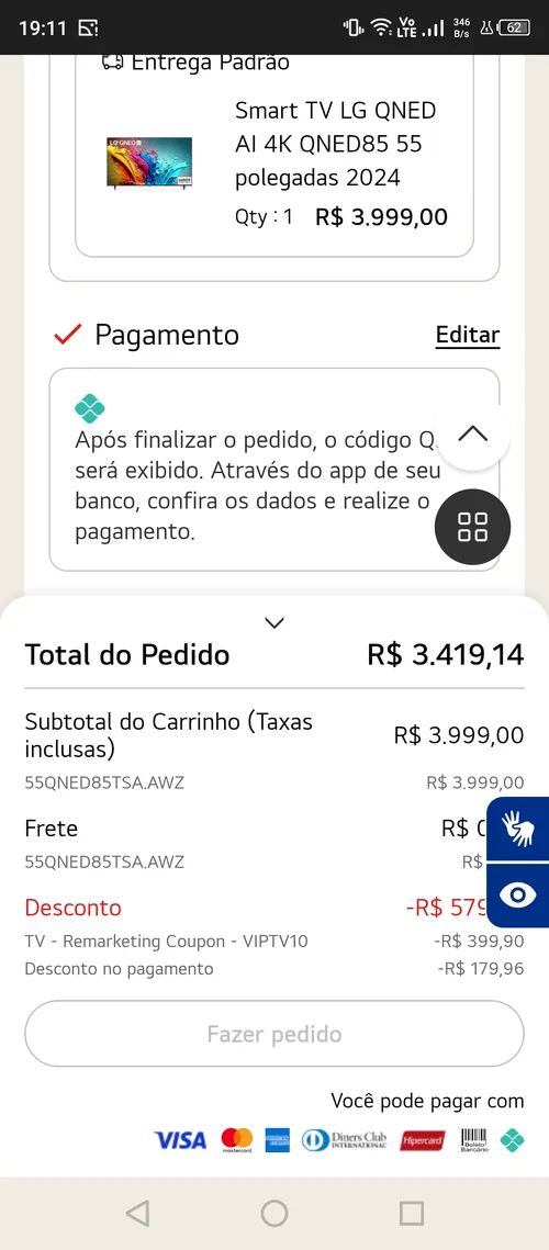 Imagem na descrição da promoção